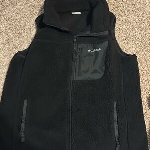 Columbia Black Fleece Vest with Pocket